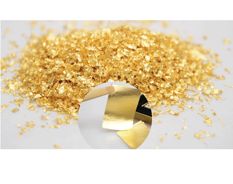 Metallic Foil Schabin Gilding Imitation Gold Leaf Flakes 10 gram